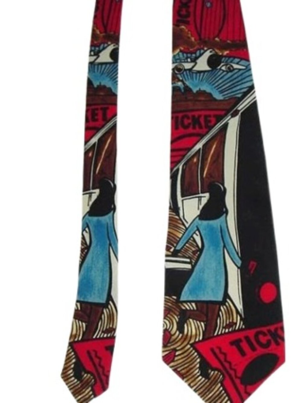 Vintage 1994 Apple Corps LTD Mens Necktie The Beatles Ticket To Ride OS